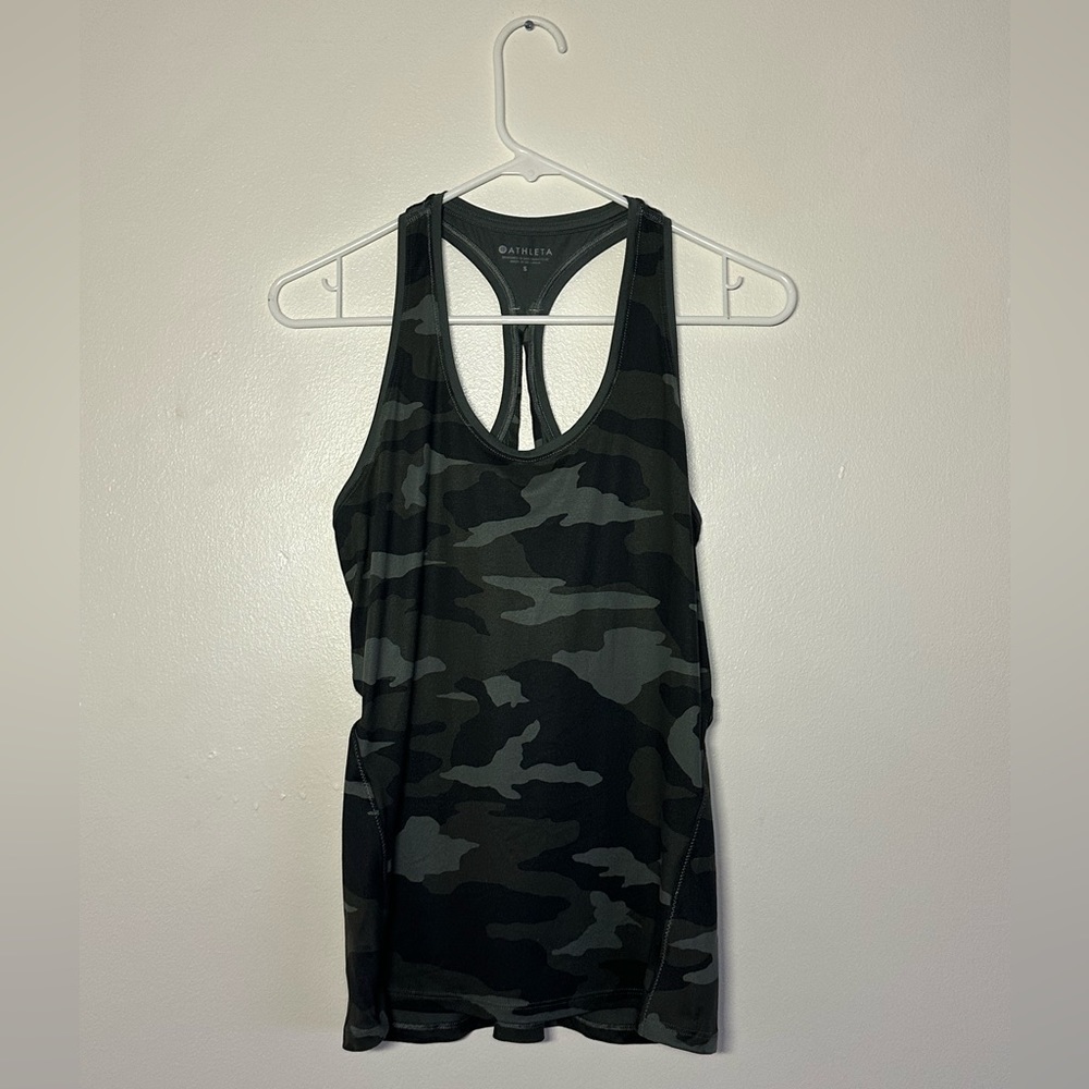 Athleta Keyhole Tank Top Camo Size Small